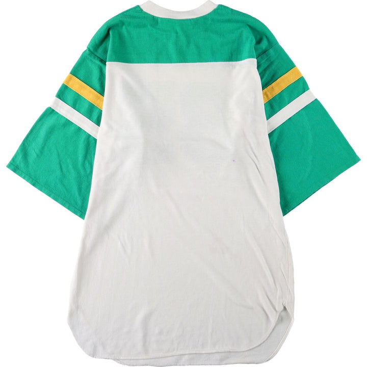 1980'S Wendy Wilson Football 3/4 Sleeve T-Shirt, Men's Size S (Equivalent), Vintage unclear green type Vintage Second Hand