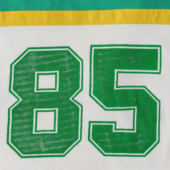 1980'S Wendy Wilson Football 3/4 Sleeve T-Shirt, Men's Size S (Equivalent), Vintage unclear green type Vintage Second Hand