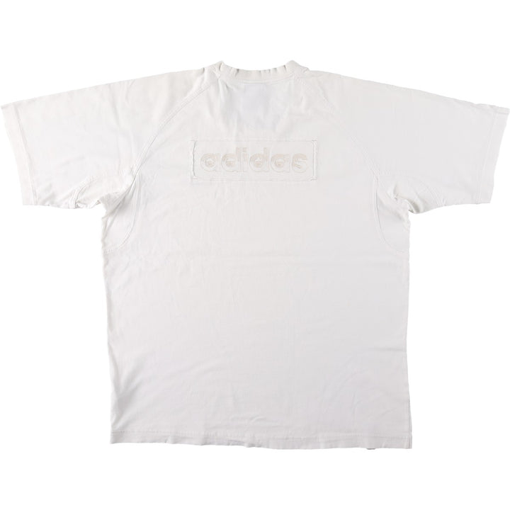 2000'S Adidas logo T-shirt, men's size L (approx.) cotton white type Vintage Second Hand
