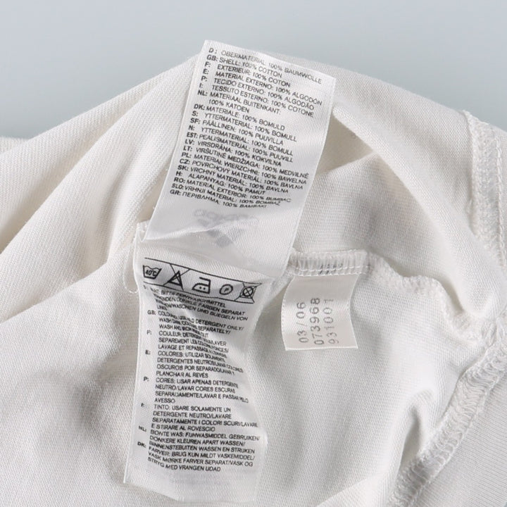 2000'S Adidas logo T-shirt, men's size L (approx.) cotton white type Vintage Second Hand