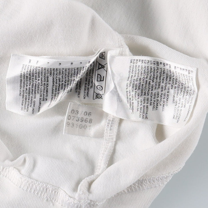 2000'S Adidas logo T-shirt, men's size L (approx.) cotton white type Vintage Second Hand