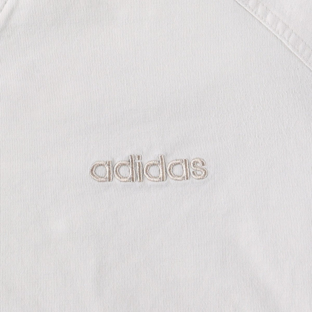 2000'S Adidas logo T-shirt, men's size L (approx.) cotton white type Vintage Second Hand
