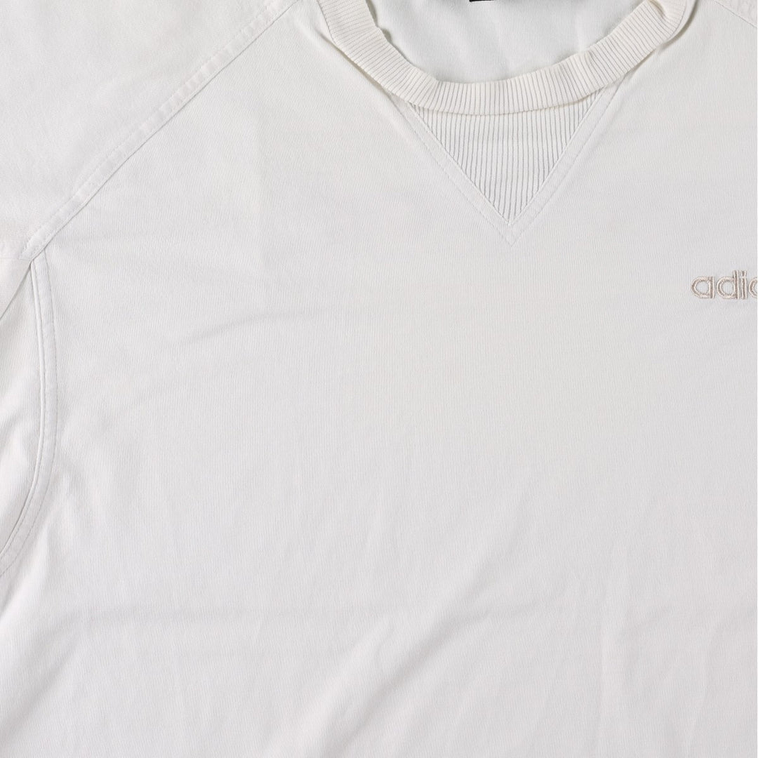 2000'S Adidas logo T-shirt, men's size L (approx.) cotton white type Vintage Second Hand