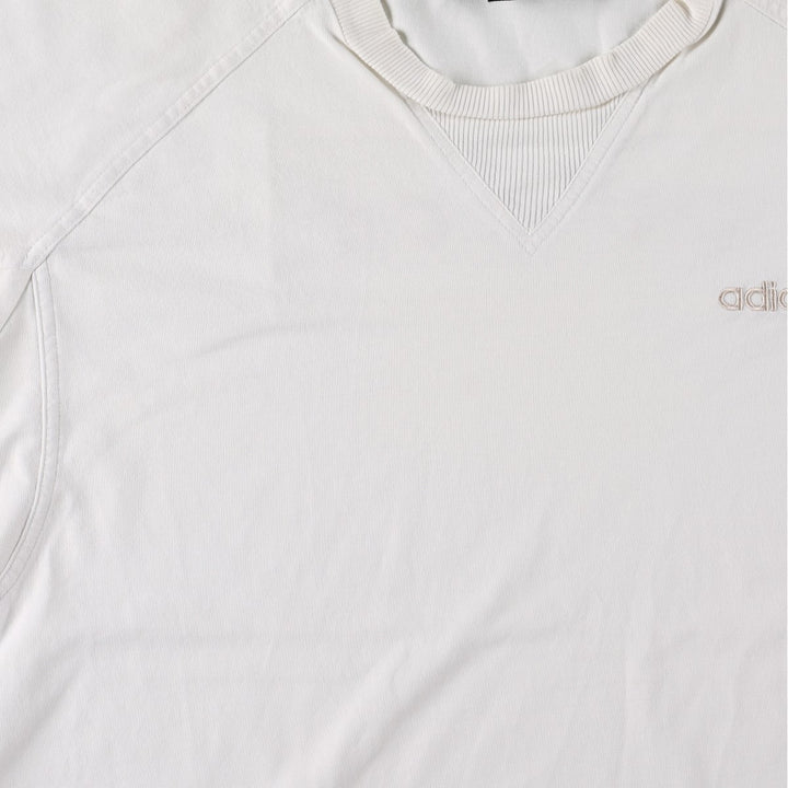 2000'S Adidas logo T-shirt, men's size L (approx.) cotton white type Vintage Second Hand