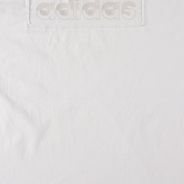 2000'S Adidas logo T-shirt, men's size L (approx.) cotton white type Vintage Second Hand