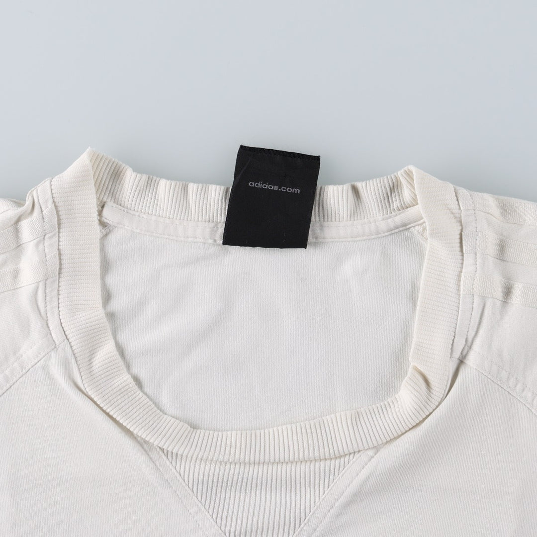 2000'S Adidas logo T-shirt, men's size L (approx.) cotton white type Vintage Second Hand