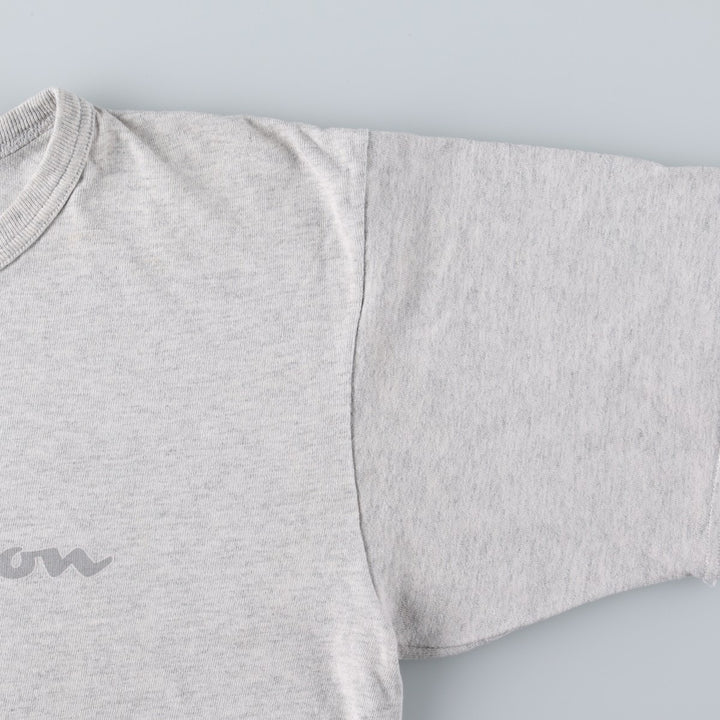 Champion logo print t-shirt, men's size L (approx.) cotton gray type Vintage Second Hand