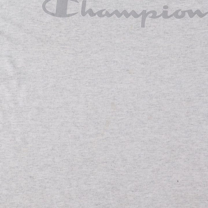 Champion logo print t-shirt, men's size L (approx.) cotton gray type Vintage Second Hand