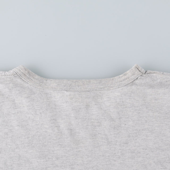 Champion logo print t-shirt, men's size L (approx.) cotton gray type Vintage Second Hand