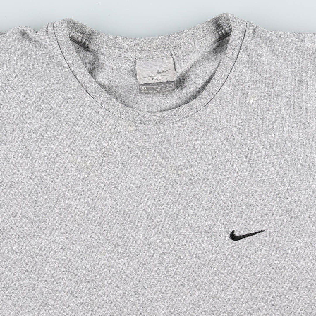 2000'S Nike One-Point Logo T-Shirt, Men's XXL cotton gray type Vintage Second Hand