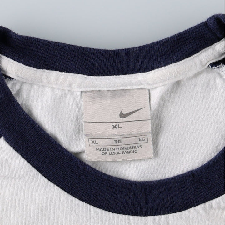Nike AIR logo print T-shirt, men's size XL (approx.) cotton white type Vintage Second Hand