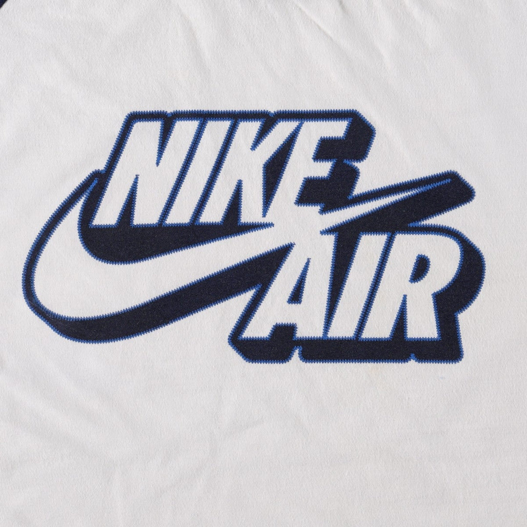 Nike AIR logo print T-shirt, men's size XL (approx.) cotton white type Vintage Second Hand
