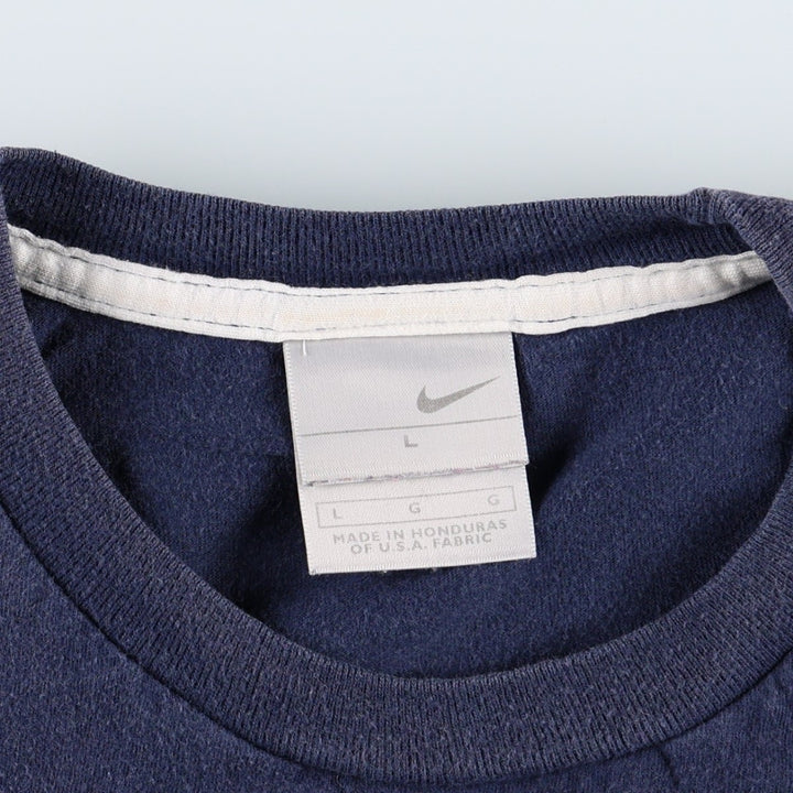 00'S Nike One Point Logo T-shirt Men's L size cotton navy blue type Vintage Second Hand