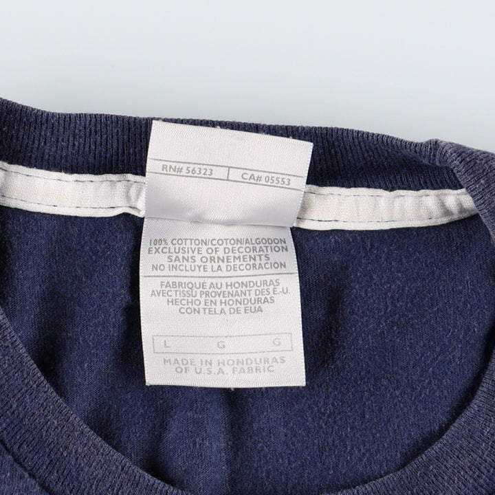 00'S Nike One Point Logo T-shirt Men's L size cotton navy blue type Vintage Second Hand