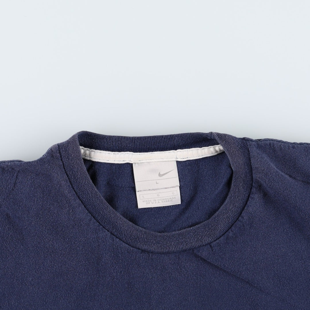 00'S Nike One Point Logo T-shirt Men's L size cotton navy blue type Vintage Second Hand