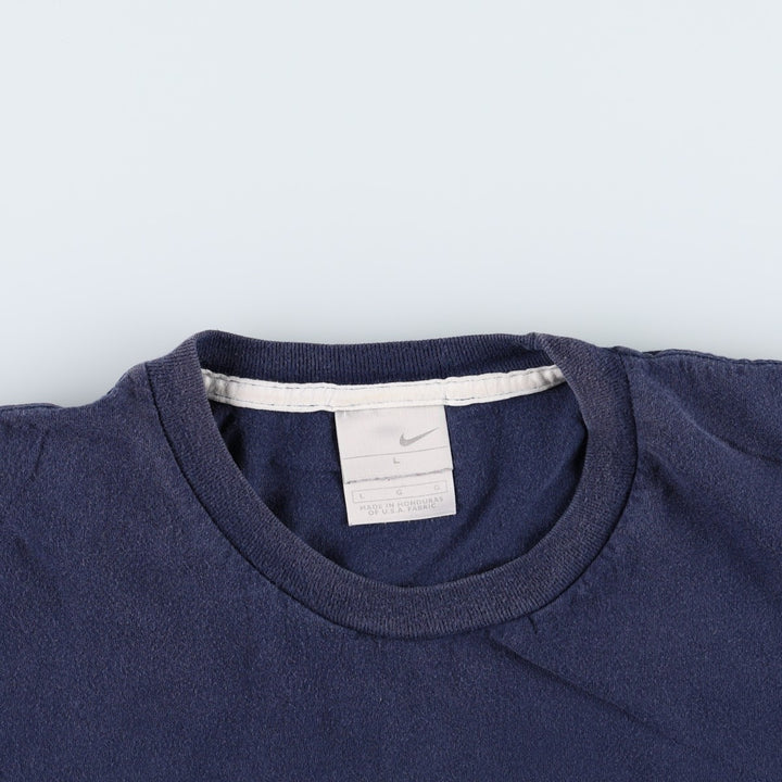 00'S Nike One Point Logo T-shirt Men's L size cotton navy blue type Vintage Second Hand