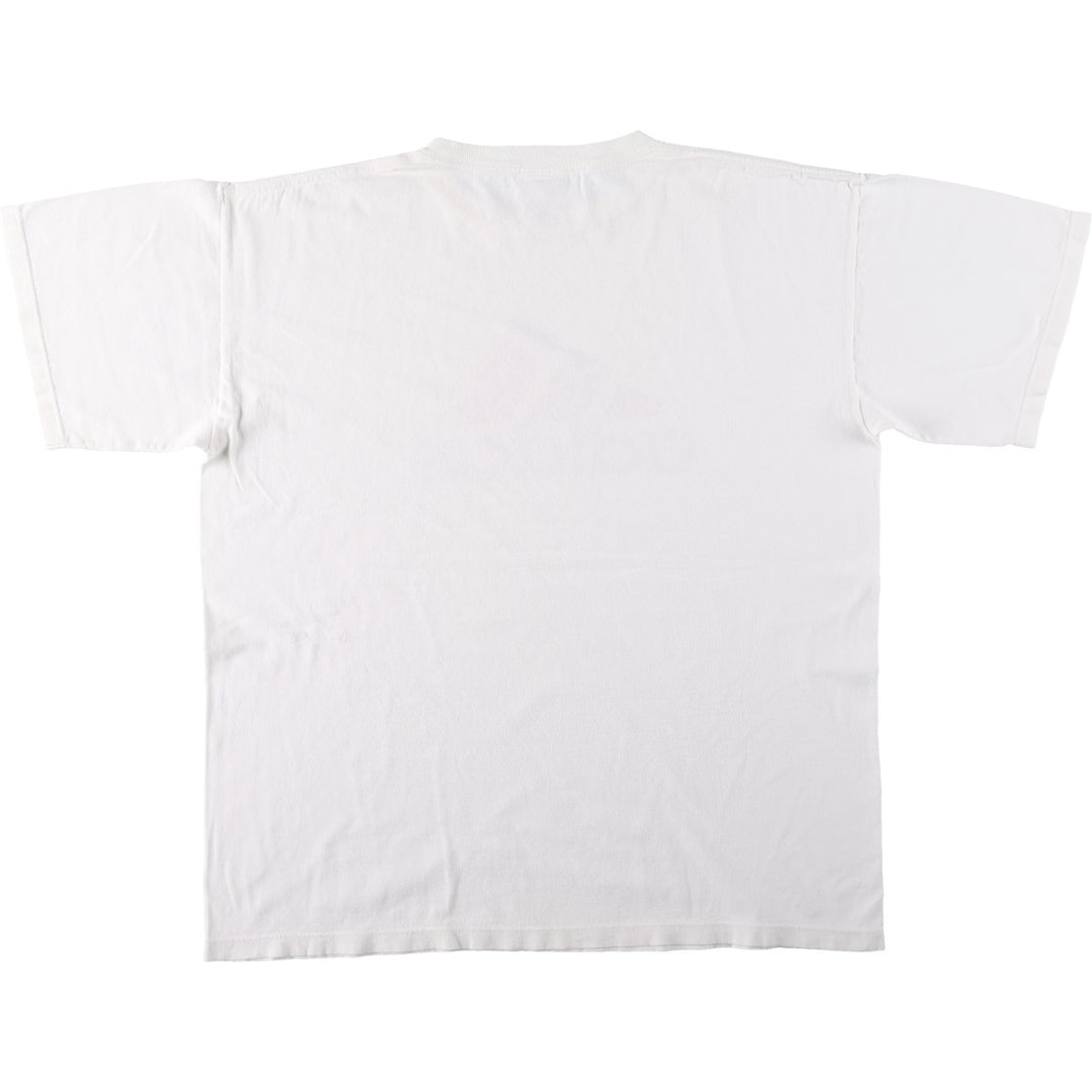 Adidas logo print T-shirt, made in USA, men's size L (approx.) cotton white type Vintage Second Hand