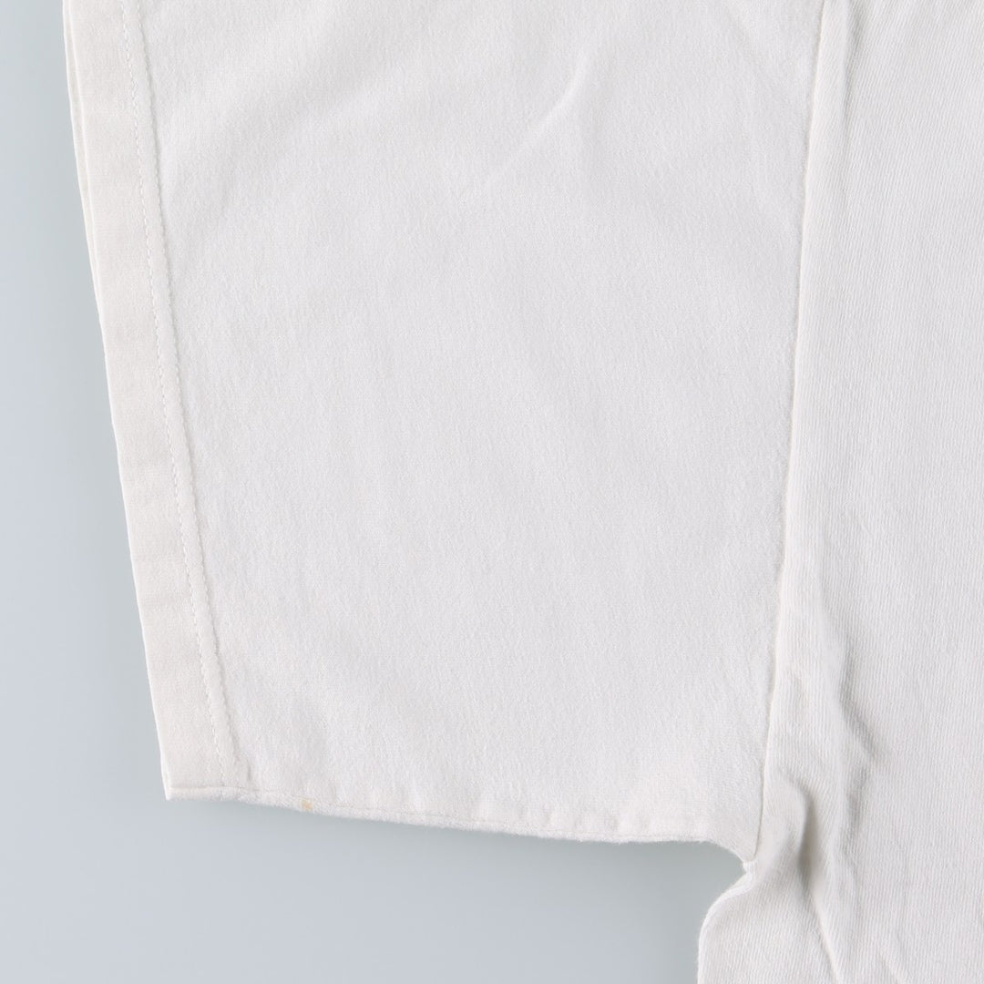 Adidas logo print T-shirt, made in USA, men's size L (approx.) cotton white type Vintage Second Hand