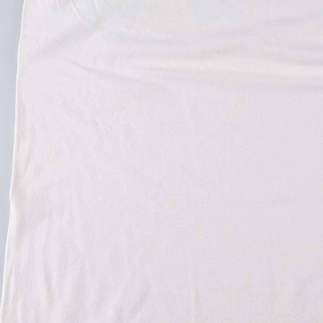 Adidas logo print T-shirt, made in USA, men's size L (approx.) cotton white type Vintage Second Hand