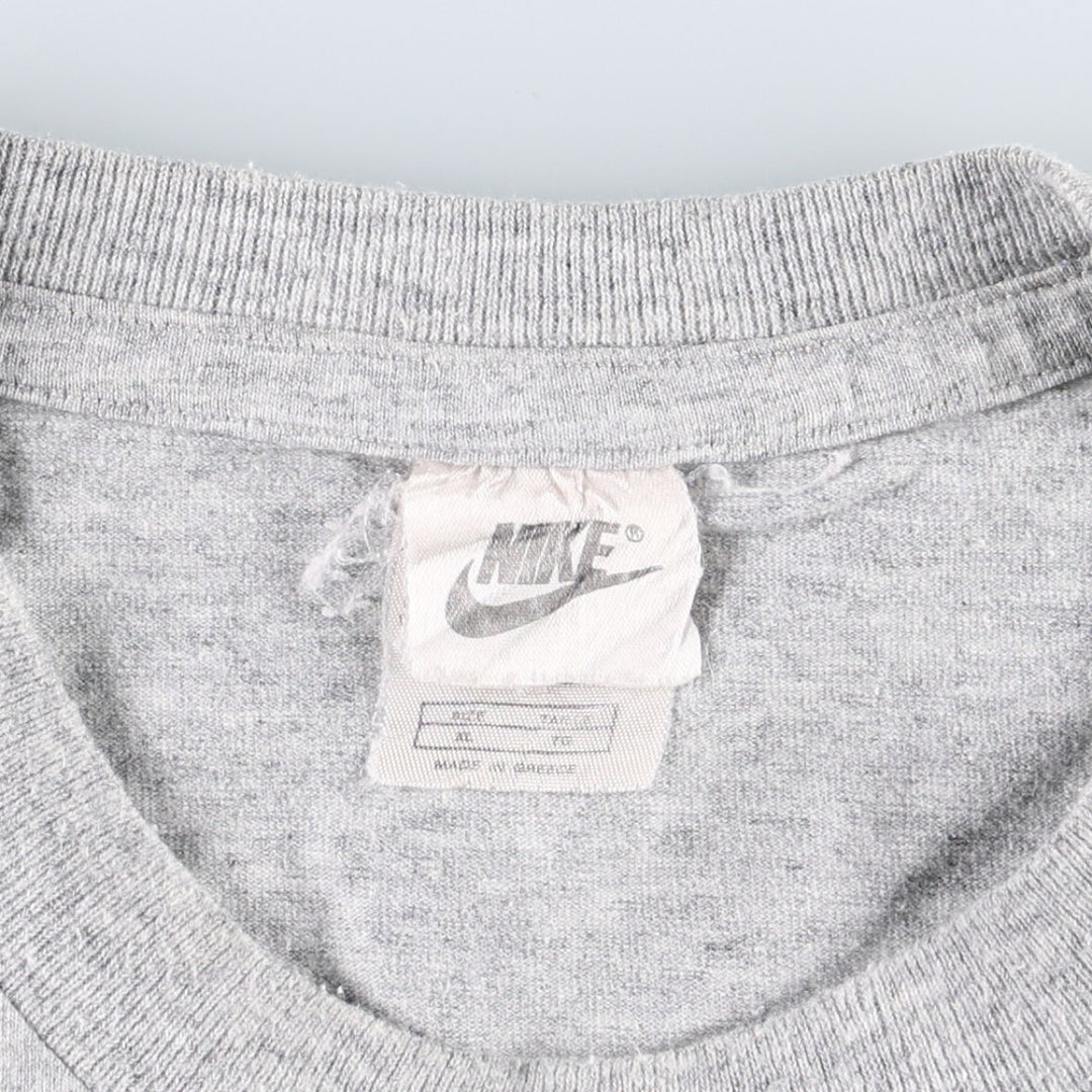 ~90'S Nike sports print t-shirt, men's size XL equivalent, vintage. cotton gray type Vintage Second Hand