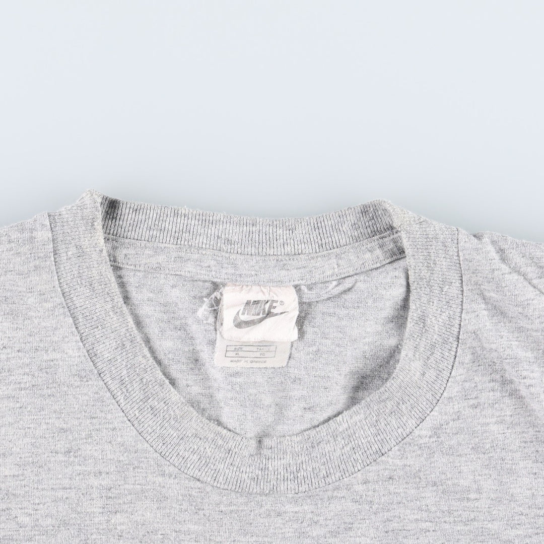 ~90'S Nike sports print t-shirt, men's size XL equivalent, vintage. cotton gray type Vintage Second Hand