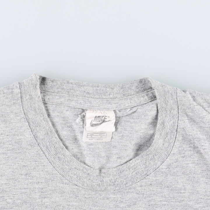 ~90'S Nike sports print t-shirt, men's size XL equivalent, vintage. cotton gray type Vintage Second Hand