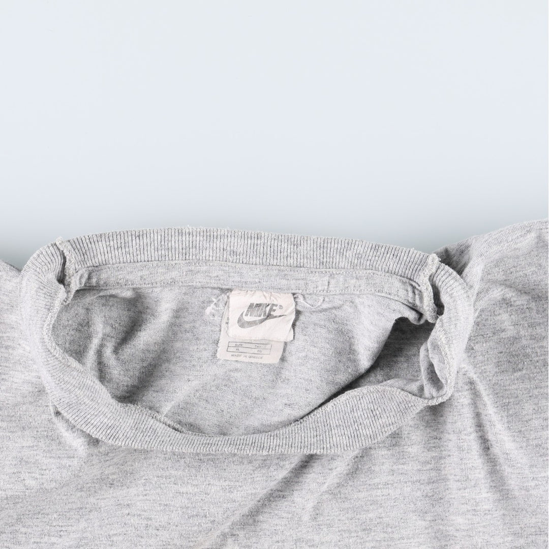 ~90'S Nike sports print t-shirt, men's size XL equivalent, vintage. cotton gray type Vintage Second Hand