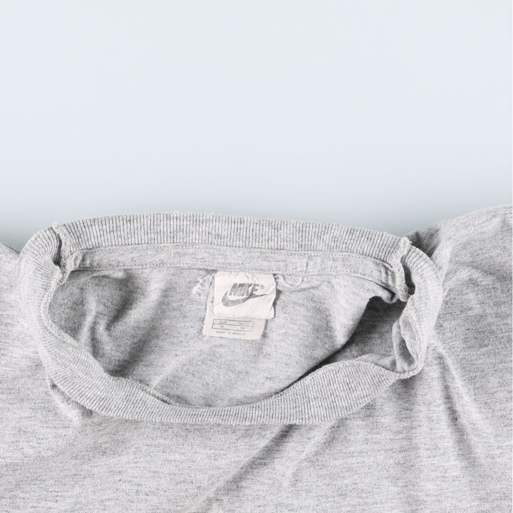 ~90'S Nike sports print t-shirt, men's size XL equivalent, vintage. cotton gray type Vintage Second Hand