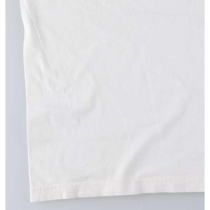 Adidas logo print T-shirt, men's size L cotton white type Vintage Second Hand