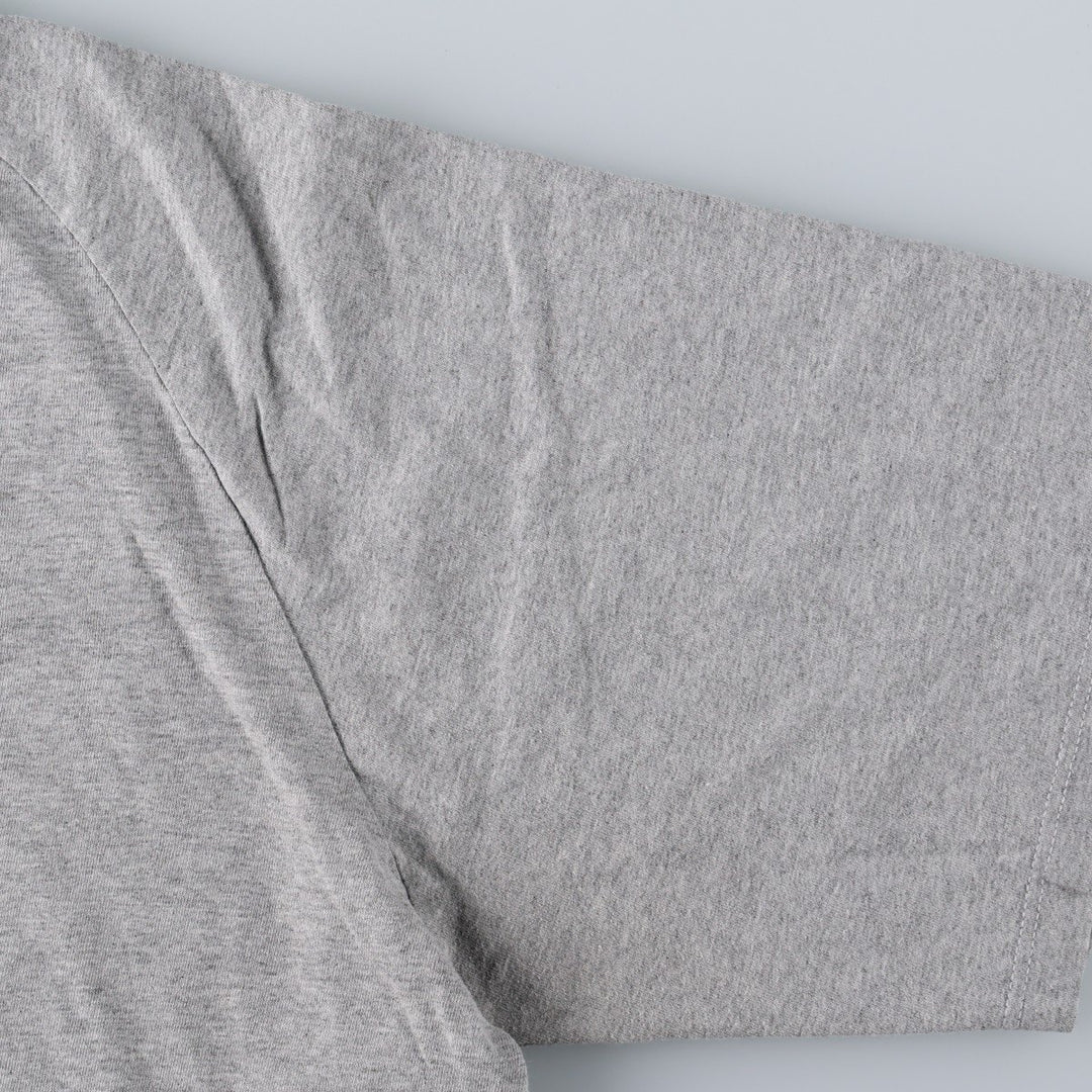 Adidas logo print T-shirt, made in USA, men's size L (approx.) cotton gray type Vintage Second Hand