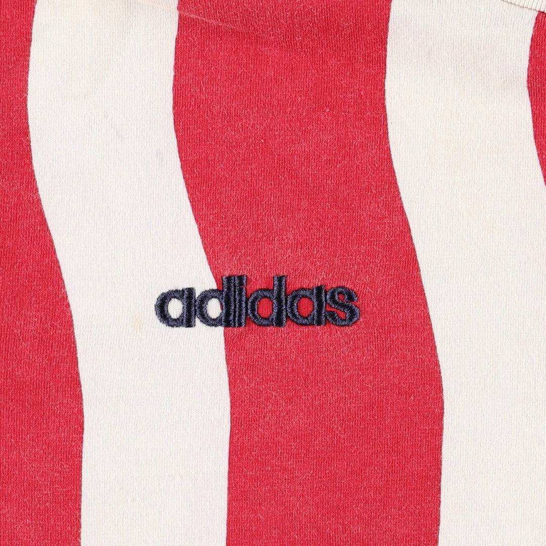 90'S Adidas USA National Team Striped Pattern Sports T-Shirt, Men's XL (approx.), Vintage cotton red type Vintage Second Hand