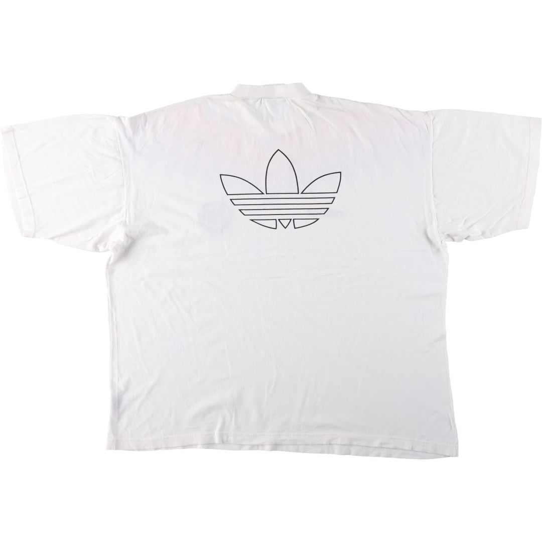 1980'S Adidas Germany National Team Sports T-Shirt, Men's Size XL (Equivalent), Vintage cotton white type Vintage Second Hand