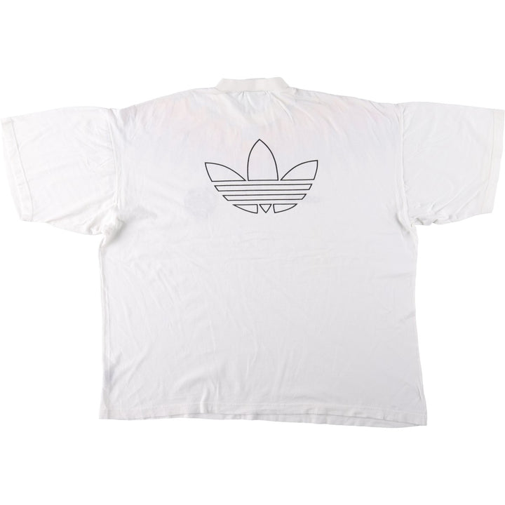 1980'S Adidas Germany National Team Sports T-Shirt, Men's Size XL (Equivalent), Vintage cotton white type Vintage Second Hand