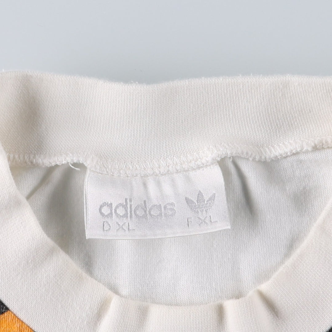 1980'S Adidas Germany National Team Sports T-Shirt, Men's Size XL (Equivalent), Vintage cotton white type Vintage Second Hand