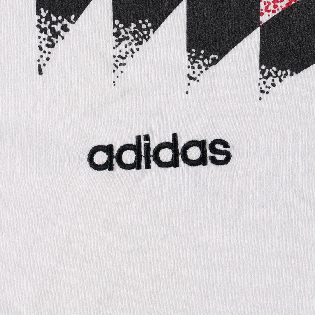1980'S Adidas Germany National Team Sports T-Shirt, Men's Size XL (Equivalent), Vintage cotton white type Vintage Second Hand