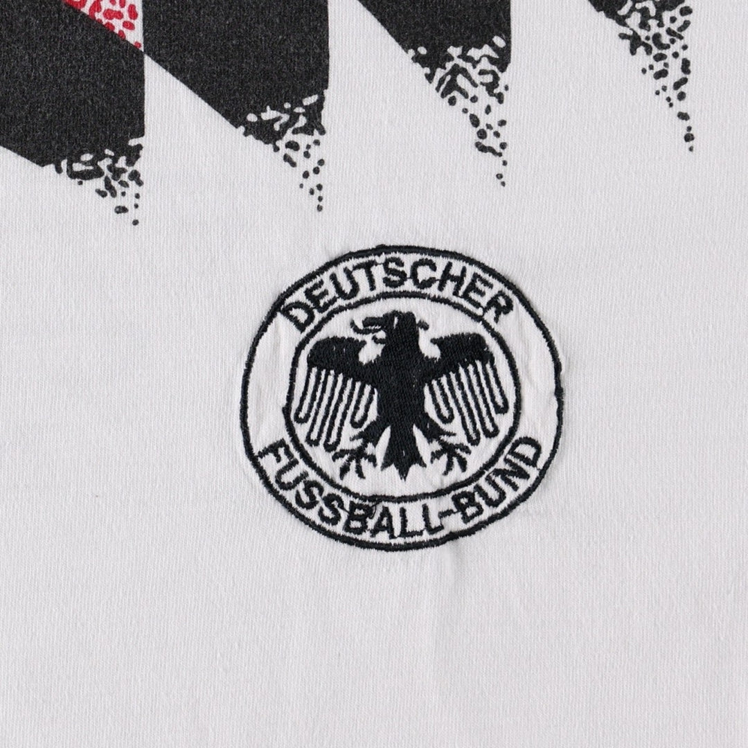 1980'S Adidas Germany National Team Sports T-Shirt, Men's Size XL (Equivalent), Vintage cotton white type Vintage Second Hand