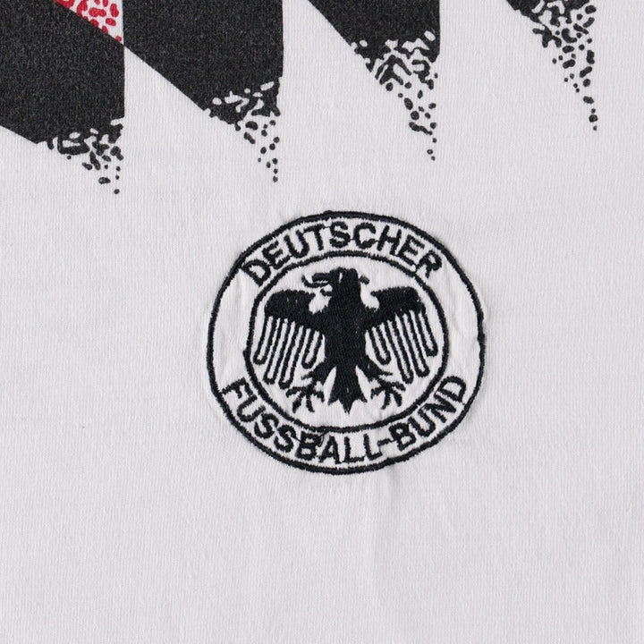 1980'S Adidas Germany National Team Sports T-Shirt, Men's Size XL (Equivalent), Vintage cotton white type Vintage Second Hand