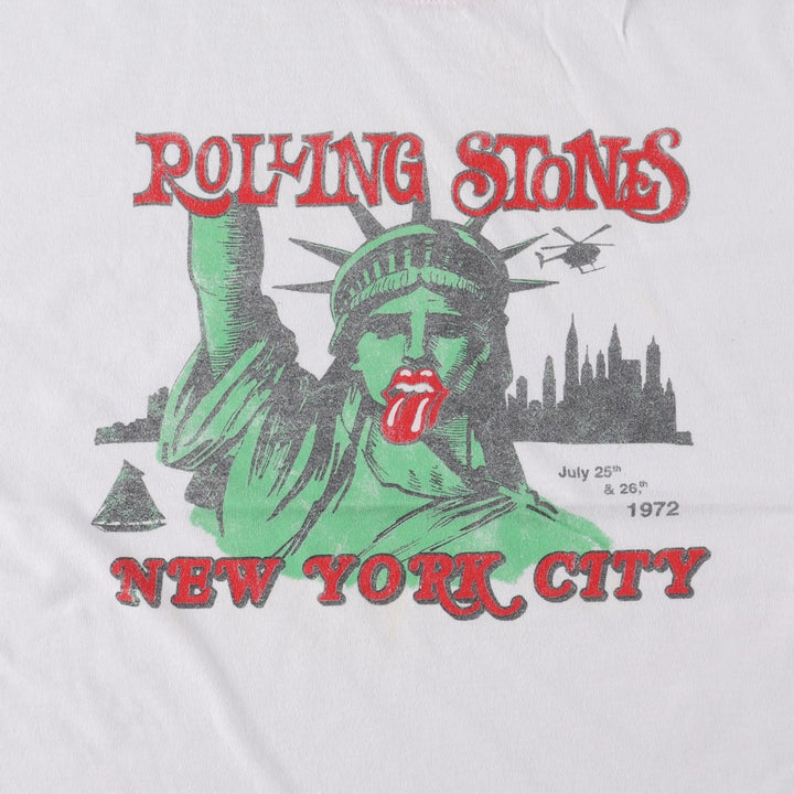 The Rolling Stones Band T-Shirt, Men's Size Small cotton white type Vintage Second Hand