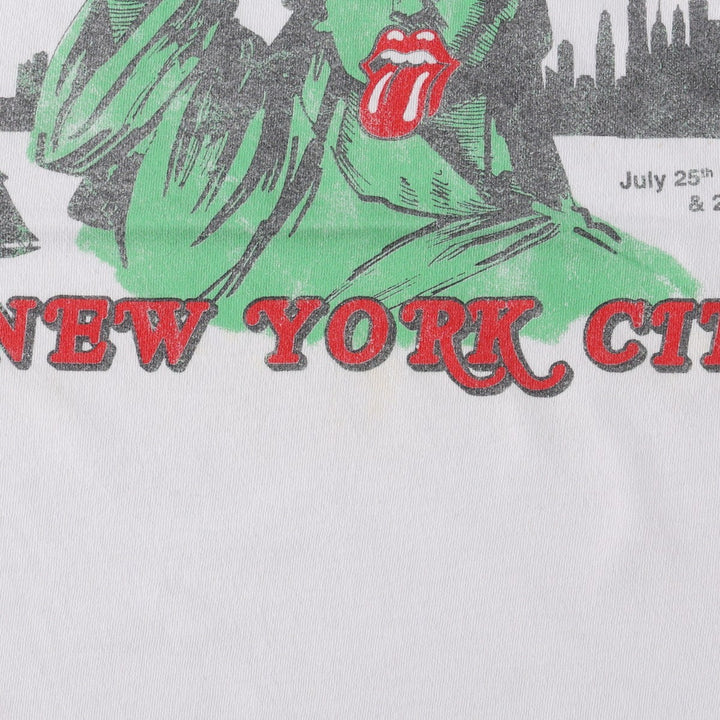 The Rolling Stones Band T-Shirt, Men's Size Small cotton white type Vintage Second Hand