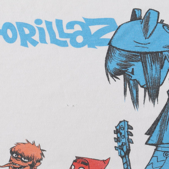 TULTEX GORILLAZ Gorillaz Band T-Shirt, Men's Size L cotton white type Vintage Second Hand