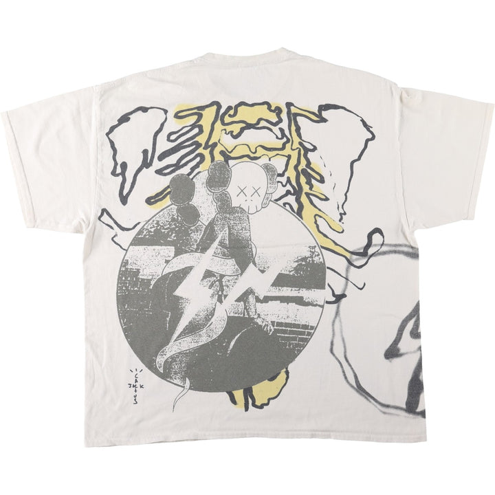 TRAVIS SCOTT Cuctus JackxKaws For Fragment Wrap T-Shirt (Men's XL equivalent) cotton white type Vintage Second Hand