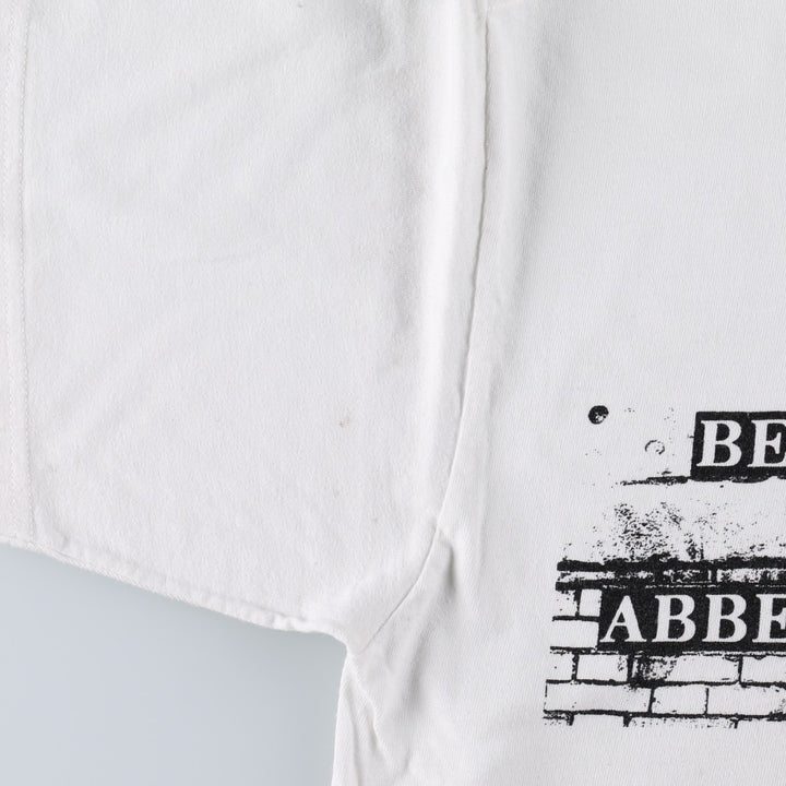 THE BEATLES Band T-shirt, Men's L size cotton white type Vintage Second Hand