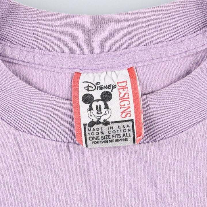 90'S Disney Minnie Mouse Character Print T-Shirt, Made in USA, Men's XL (approx.) Vintage cotton purple type Vintage Second Hand