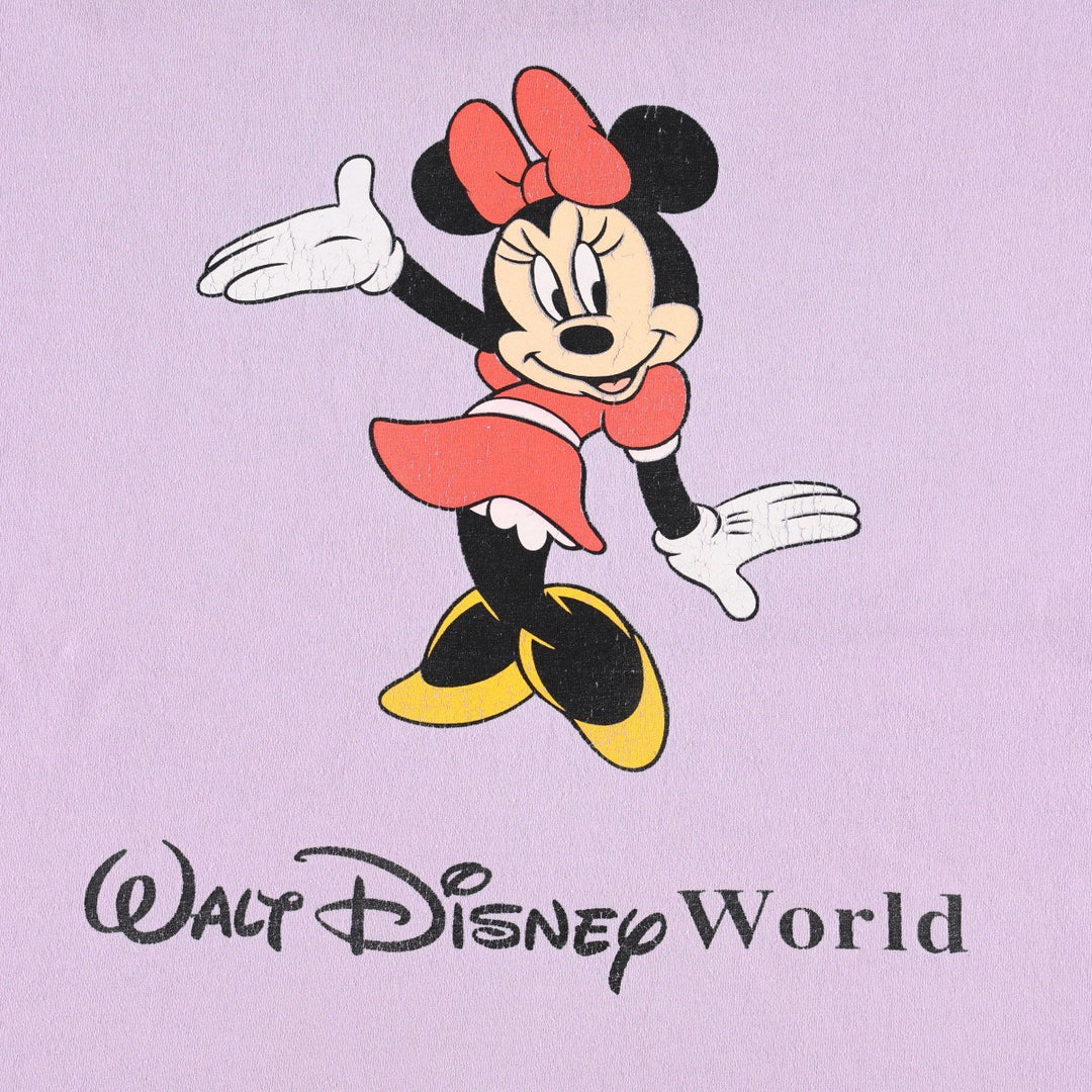 90'S Disney Minnie Mouse Character Print T-Shirt, Made in USA, Men's XL (approx.) Vintage cotton purple type Vintage Second Hand