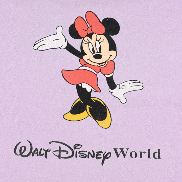 90'S Disney Minnie Mouse Character Print T-Shirt, Made in USA, Men's XL (approx.) Vintage cotton purple type Vintage Second Hand
