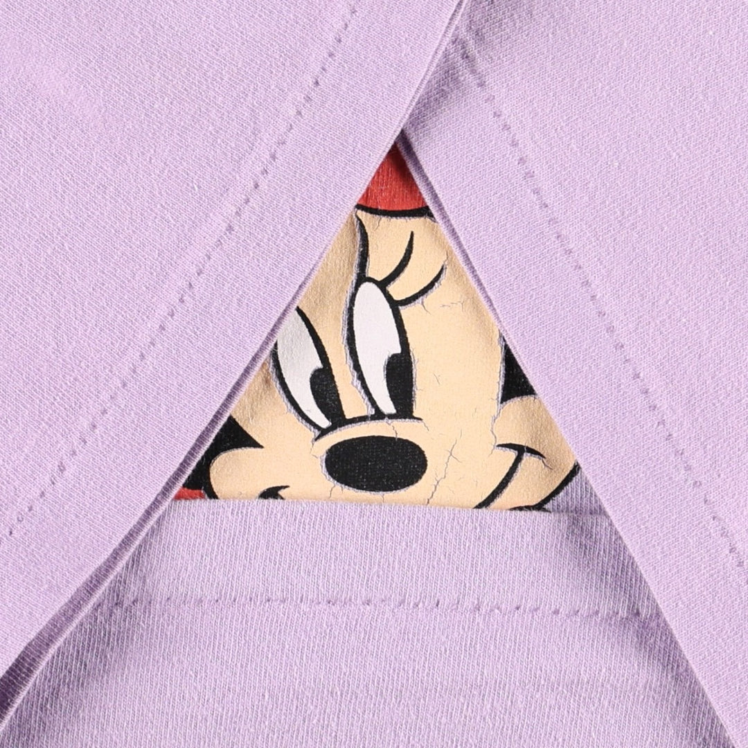 90'S Disney Minnie Mouse Character Print T-Shirt, Made in USA, Men's XL (approx.) Vintage cotton purple type Vintage Second Hand