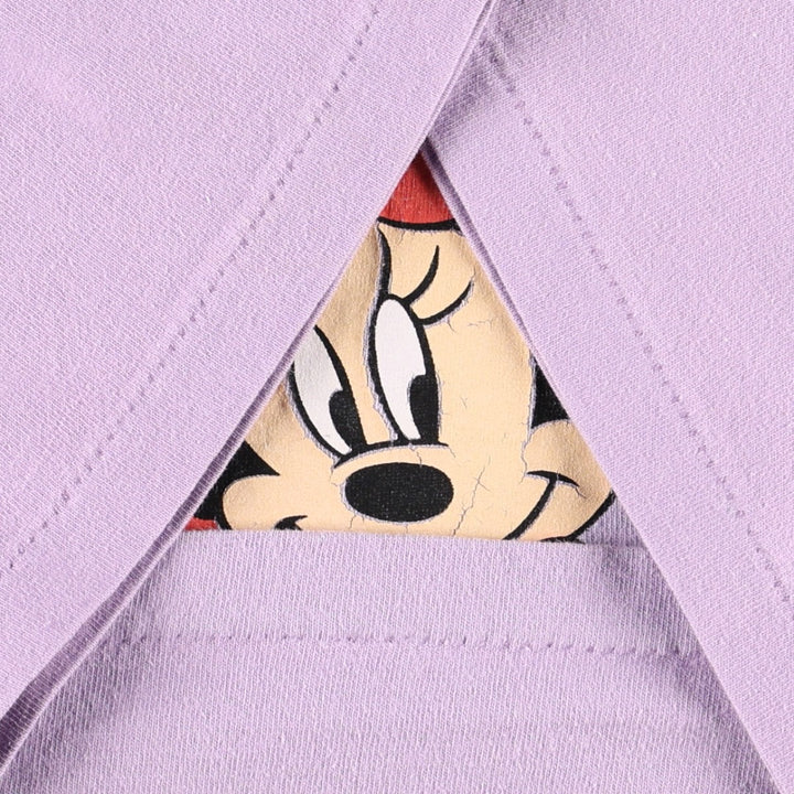 90'S Disney Minnie Mouse Character Print T-Shirt, Made in USA, Men's XL (approx.) Vintage cotton purple type Vintage Second Hand