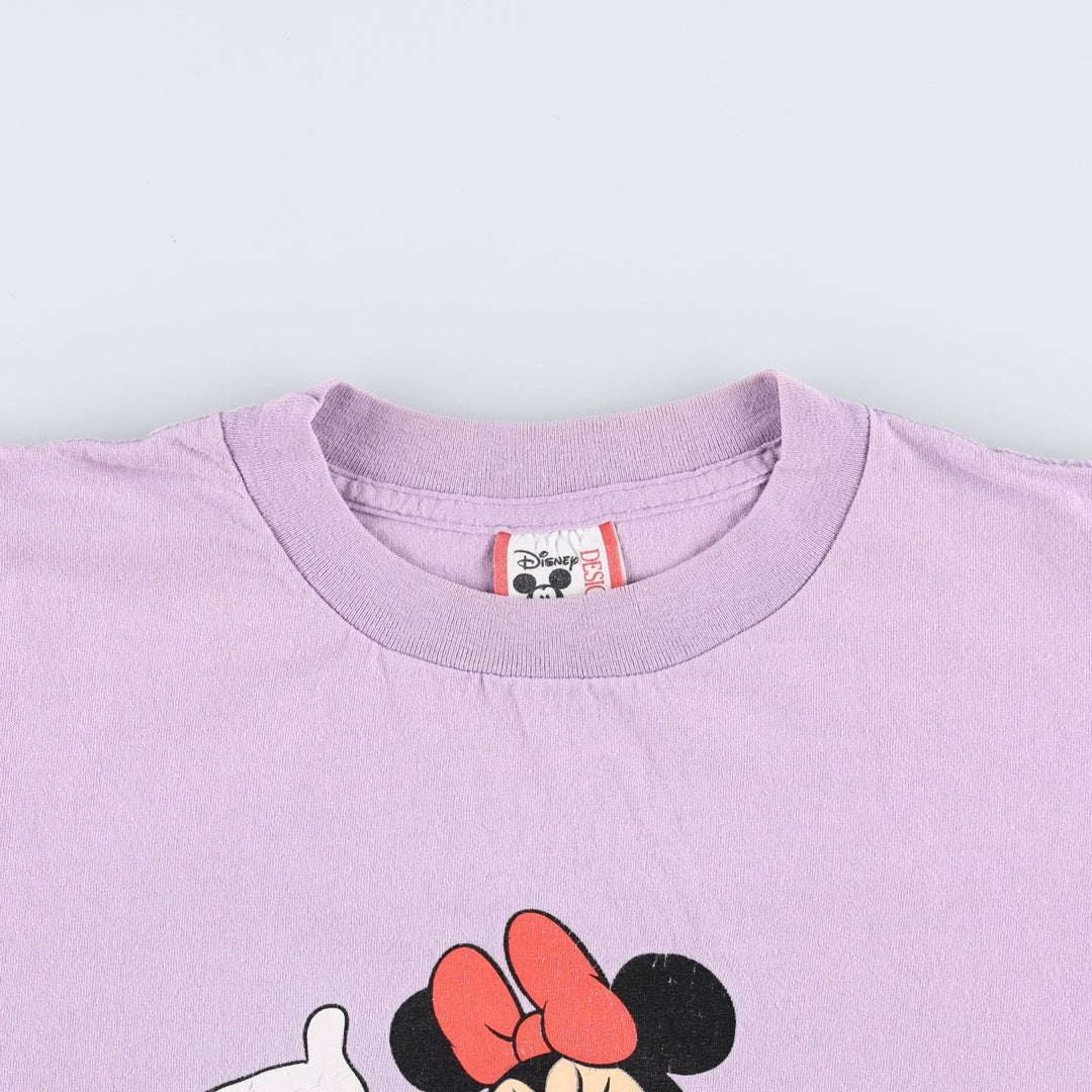 90'S Disney Minnie Mouse Character Print T-Shirt, Made in USA, Men's XL (approx.) Vintage cotton purple type Vintage Second Hand