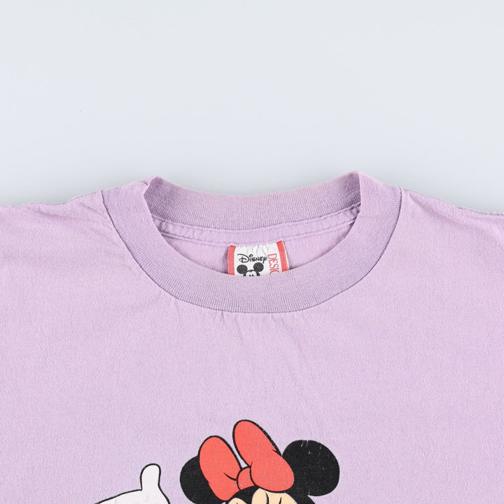 90'S Disney Minnie Mouse Character Print T-Shirt, Made in USA, Men's XL (approx.) Vintage cotton purple type Vintage Second Hand