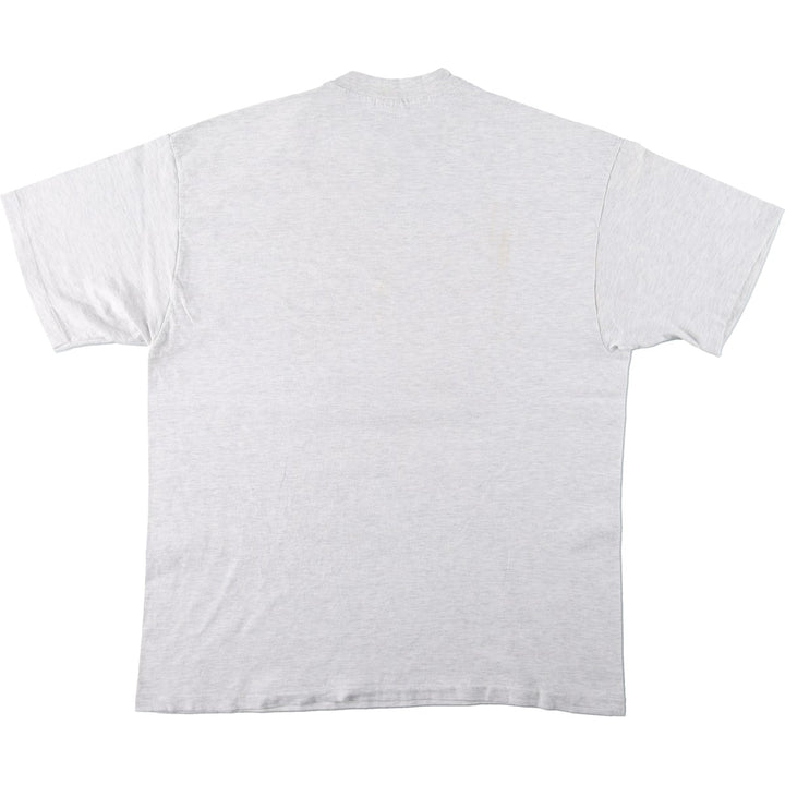90'S Hanes BEEFY-T Printed T-shirt Made in USA Men's XL Vintage cotton gray type Vintage Second Hand
